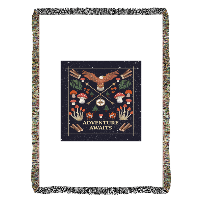 Adventure Awaits - Woven Blanket